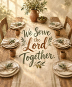 We Serve the Lord Together. blanket, full design