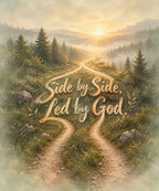 Side by Side, Led by God. blanket, full design