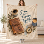 Grace for the Journey Together. blanket, held open