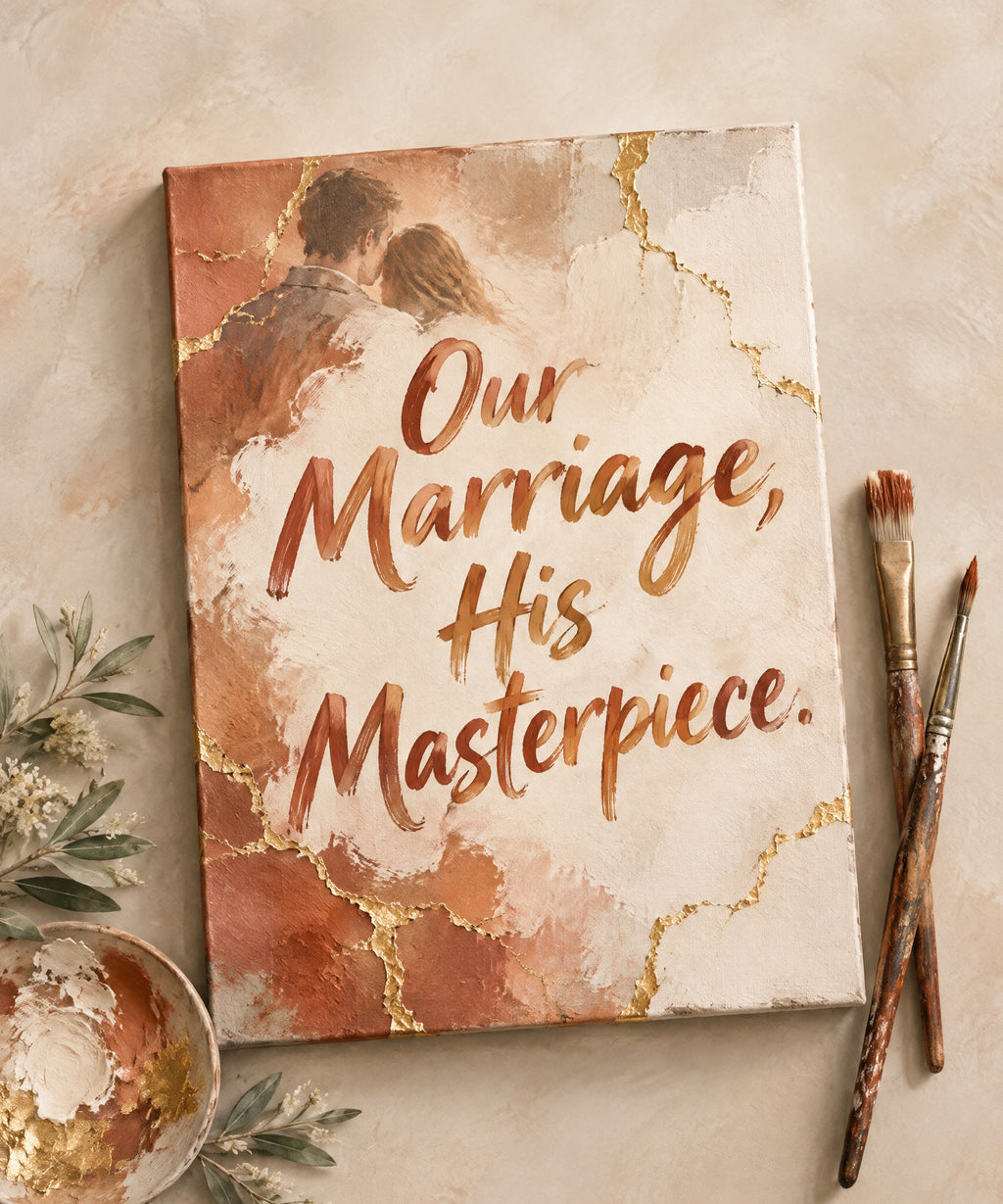 Our Marriage, His Masterpiece. blanket, full design