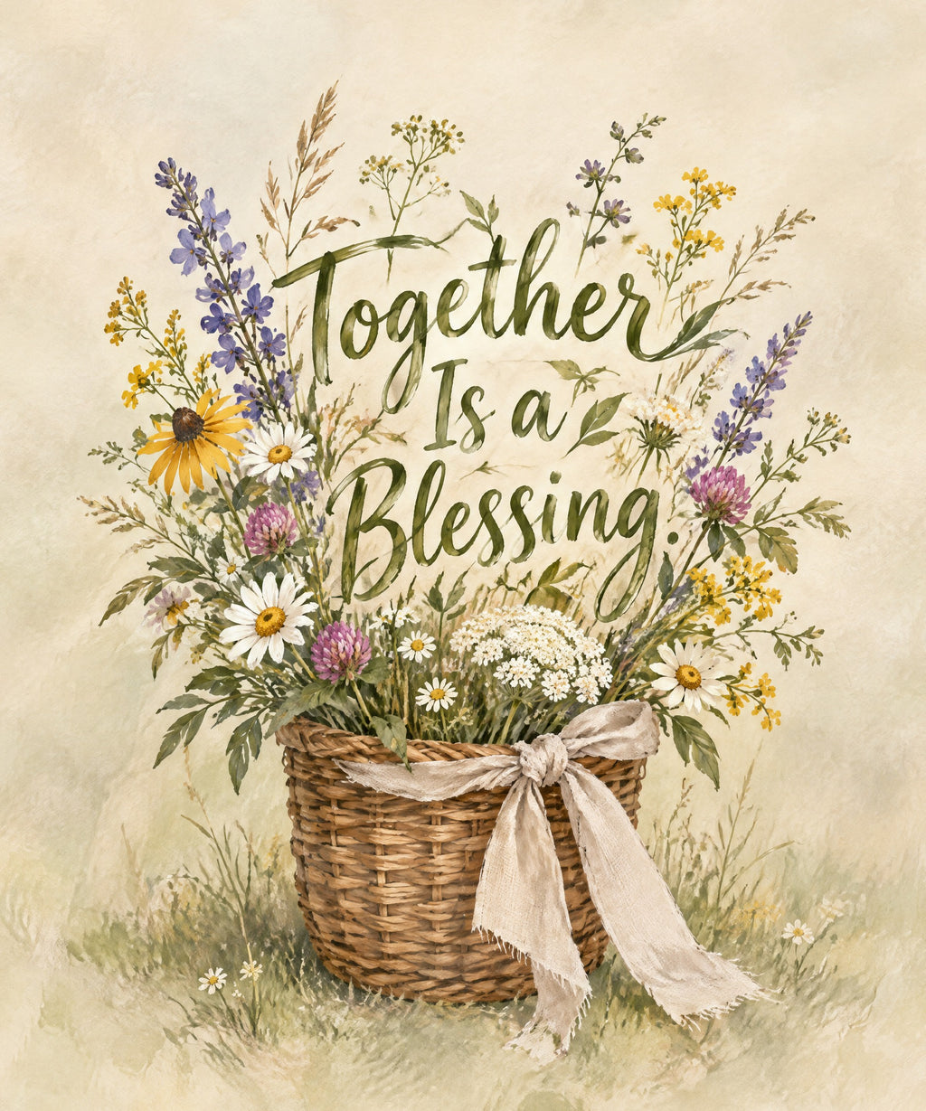 Together Is a Blessing. blanket, full design