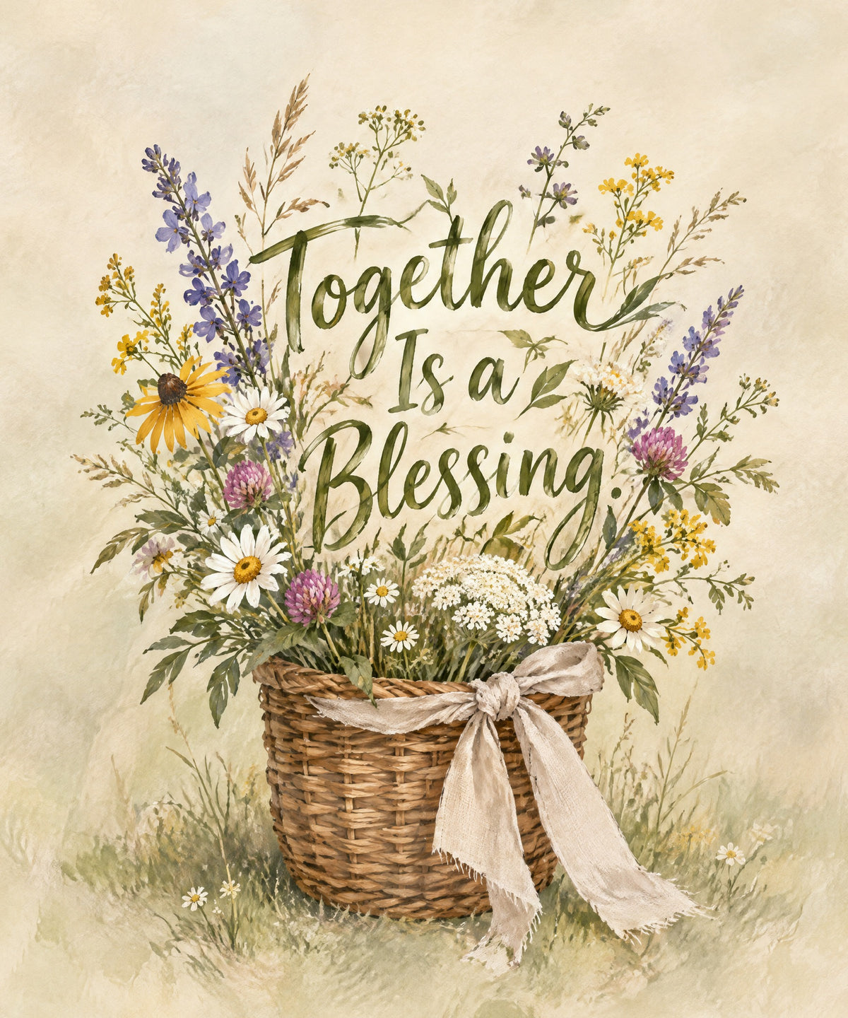 Together Is a Blessing. blanket, full design