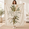 Bound Together by Grace. blanket, held open