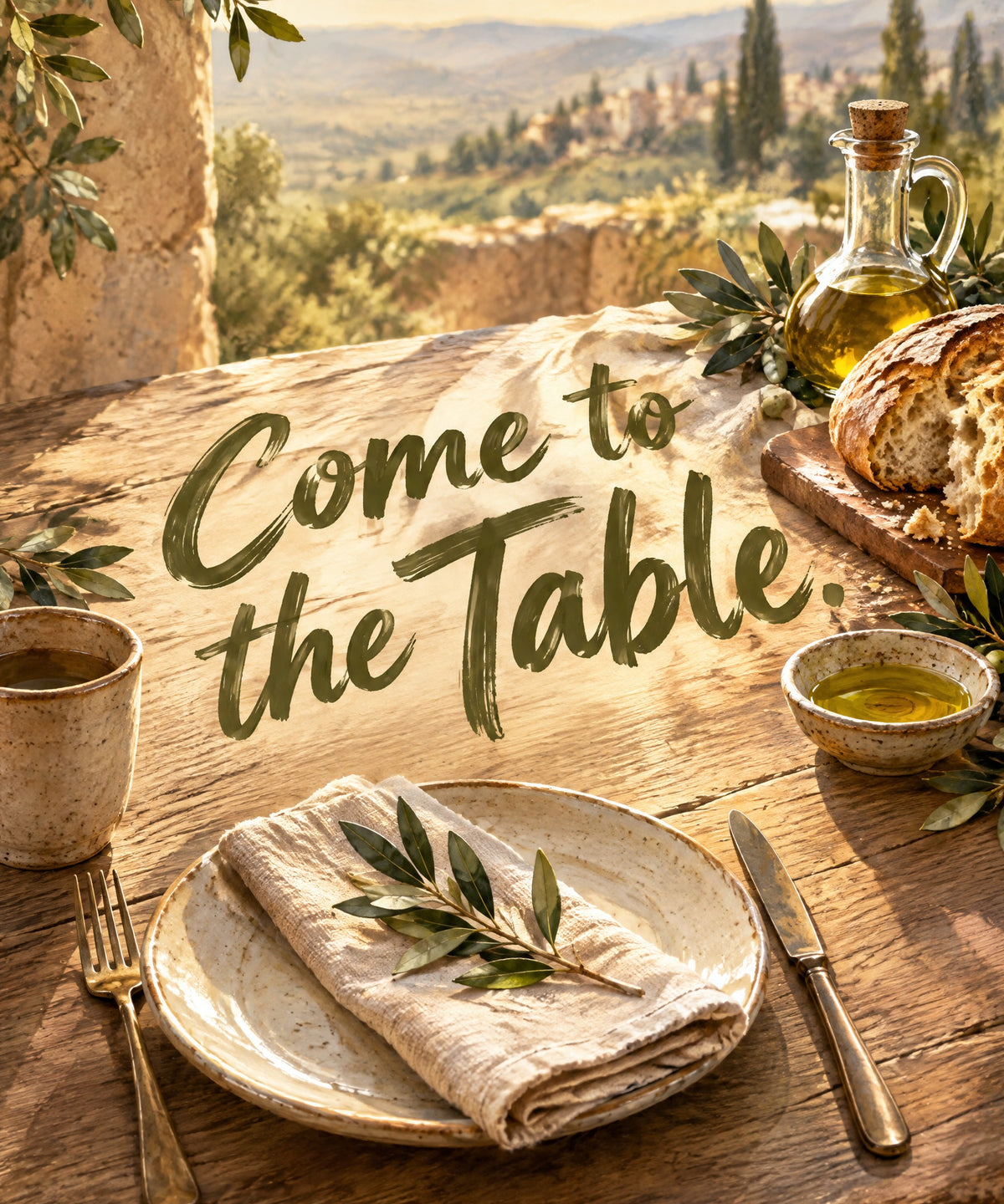 Come to the Table. blanket, full design