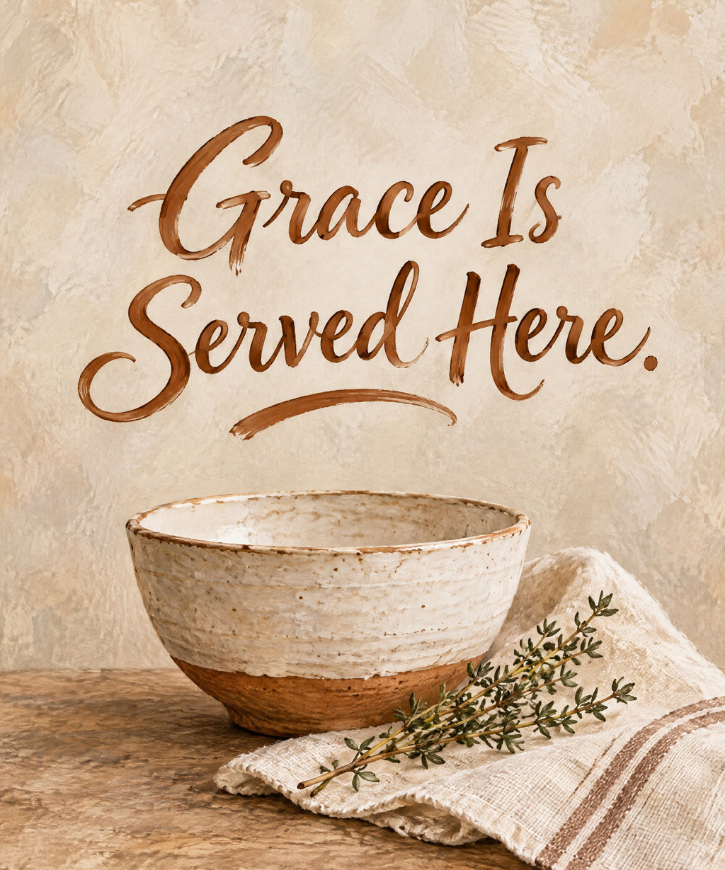 Grace Is Served Here. blanket, full design