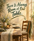 There Is Always Room at Our Table. blanket, full design