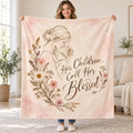 Her Children Call Her Blessed. blanket, held open