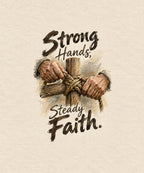 Strong Hands, Steady Faith. blanket, full design