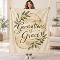 Generations of Grace. blanket, held open