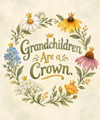 Grandchildren Are a Crown. blanket, full design