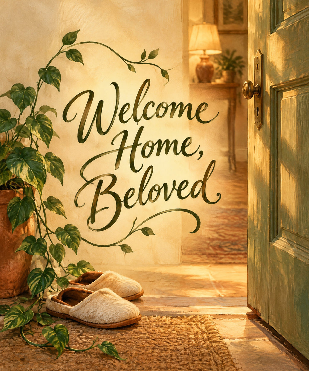 Welcome Home, Beloved. blanket, full design