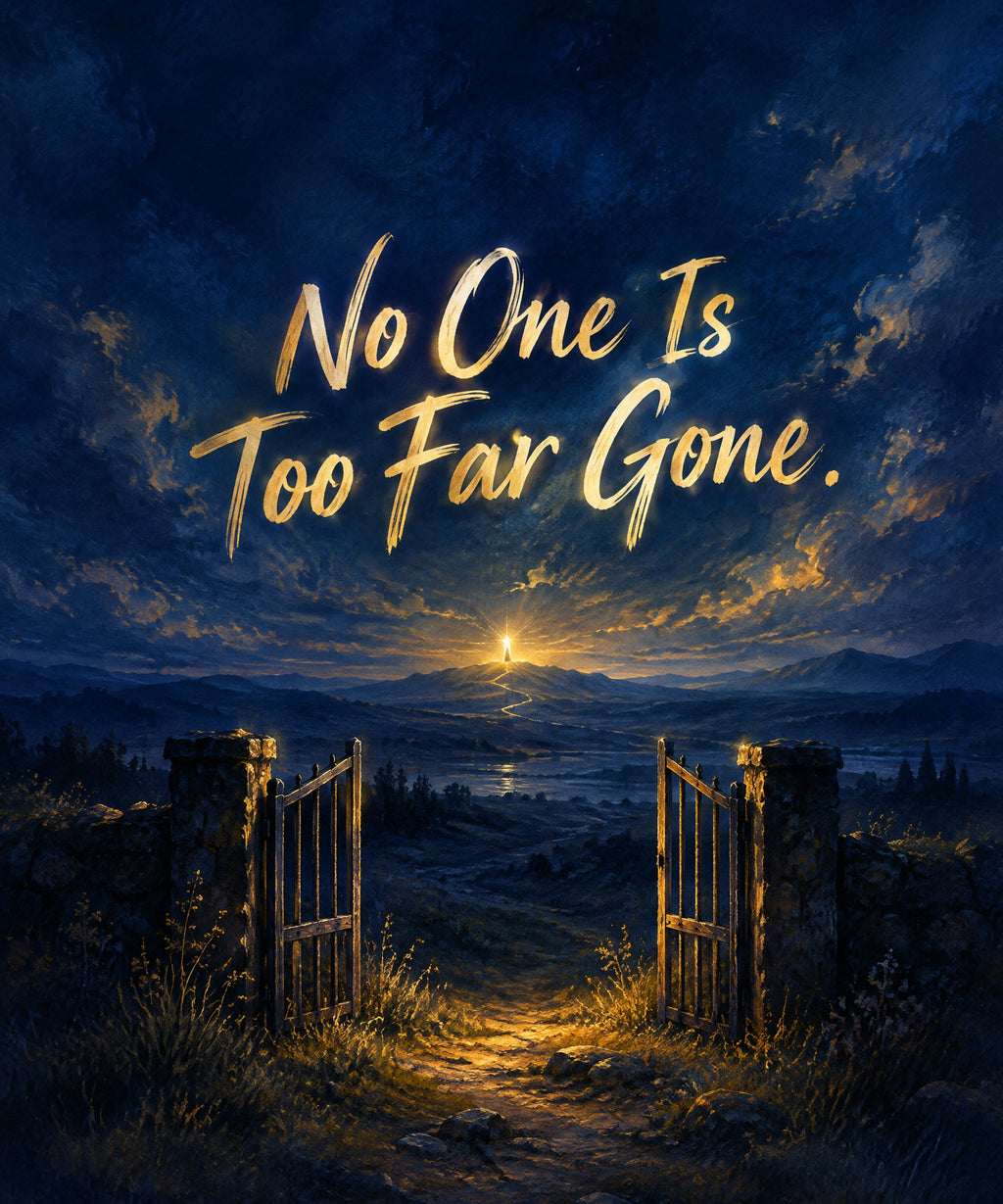 No One Is Too Far Gone. blanket, full design
