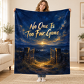 No One Is Too Far Gone. blanket, held open