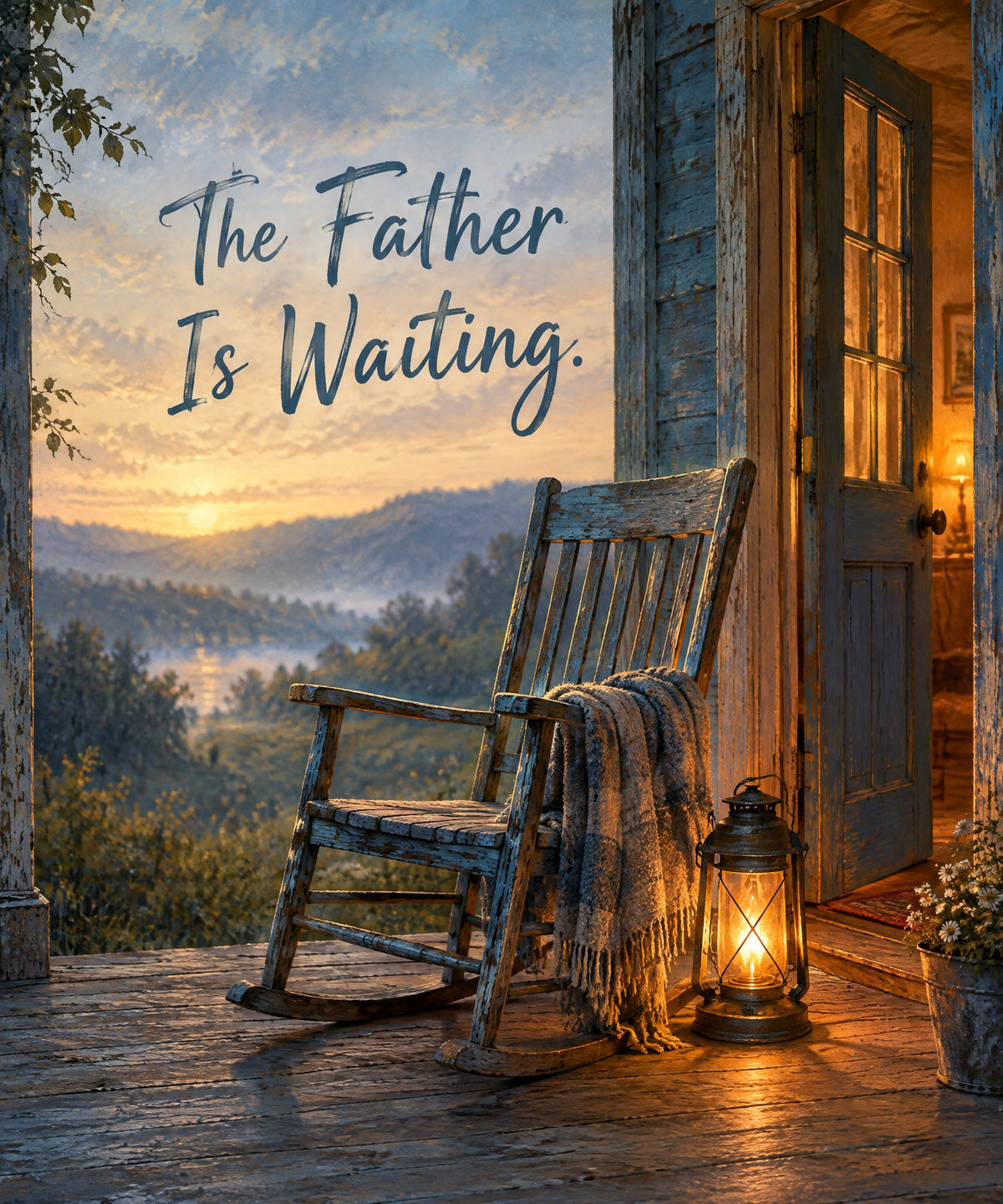 The Father Is Waiting. blanket, full design