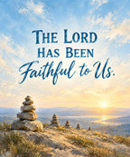 The Lord Has Been Faithful to Us. blanket, full design