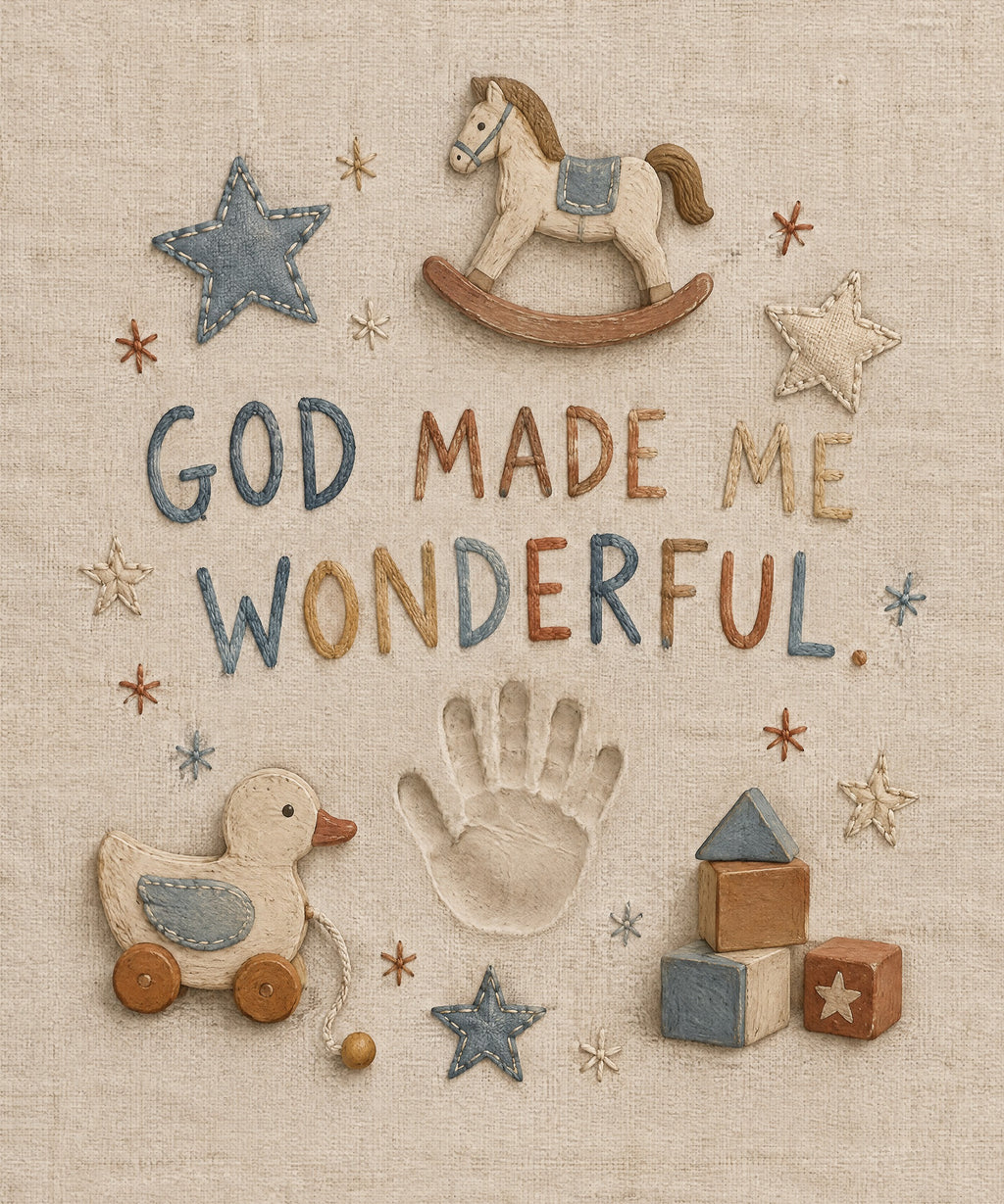 God Made Me Wonderful. blanket, full design