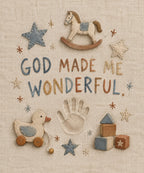 God Made Me Wonderful. blanket, full design