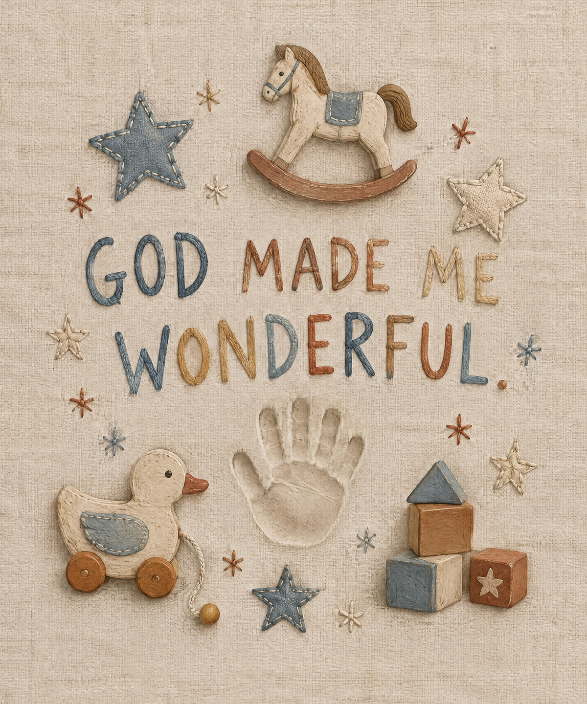God Made Me Wonderful. blanket, full design