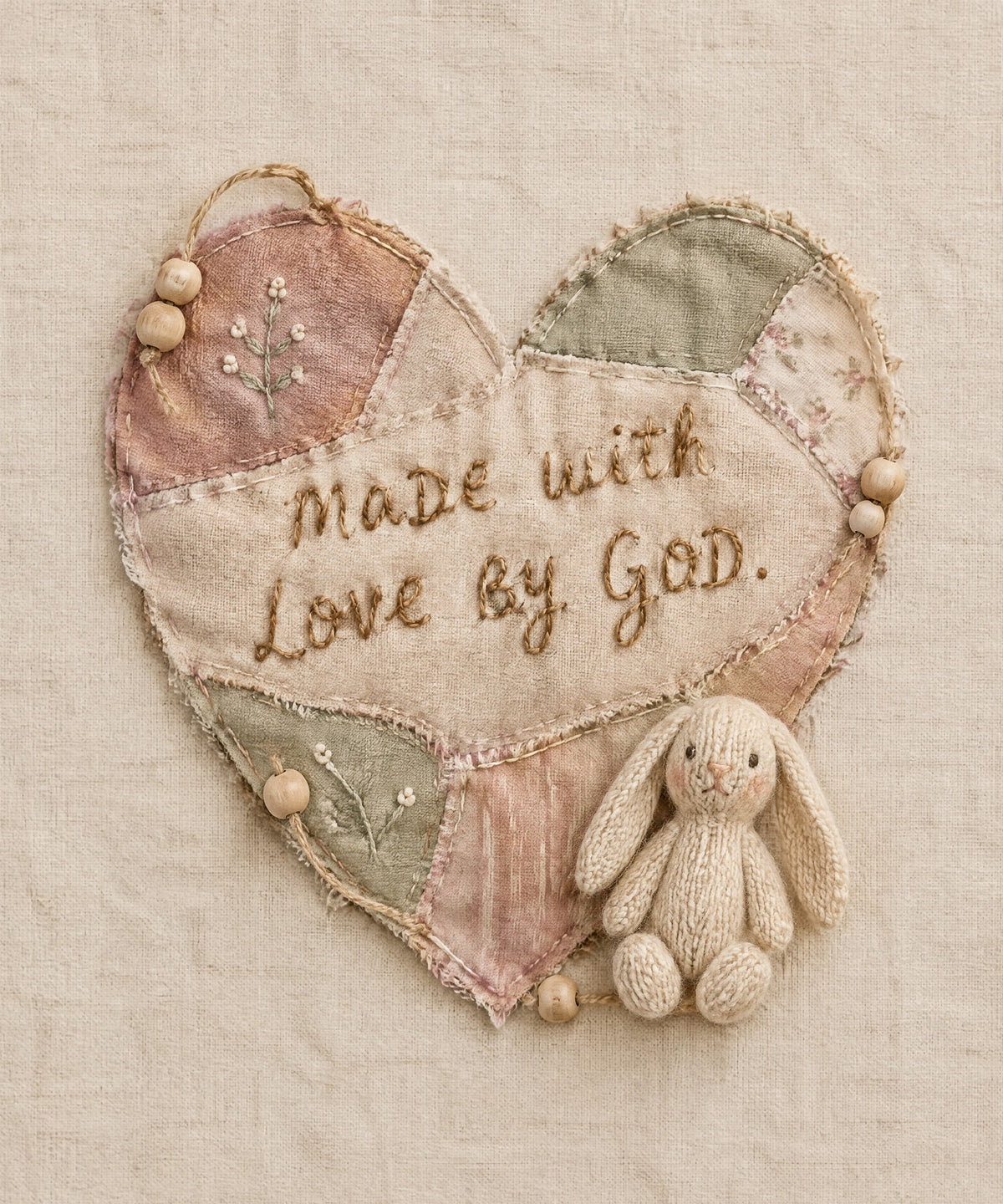 Made with Love by God. blanket, full design