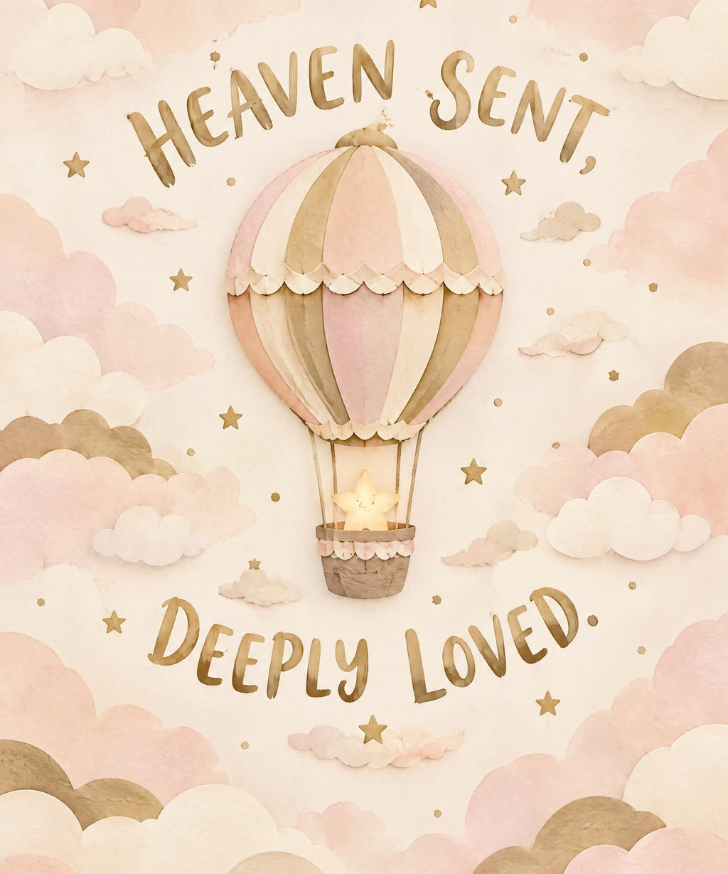 Heaven Sent, Deeply Loved. blanket, full design