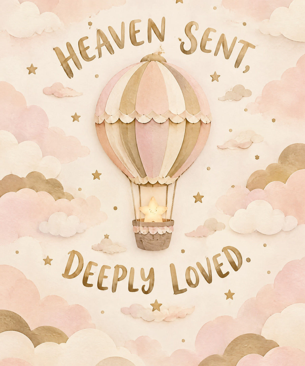 Heaven Sent, Deeply Loved. blanket, full design