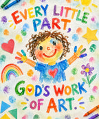 Every Little Part, God's Work of Art. blanket, full design