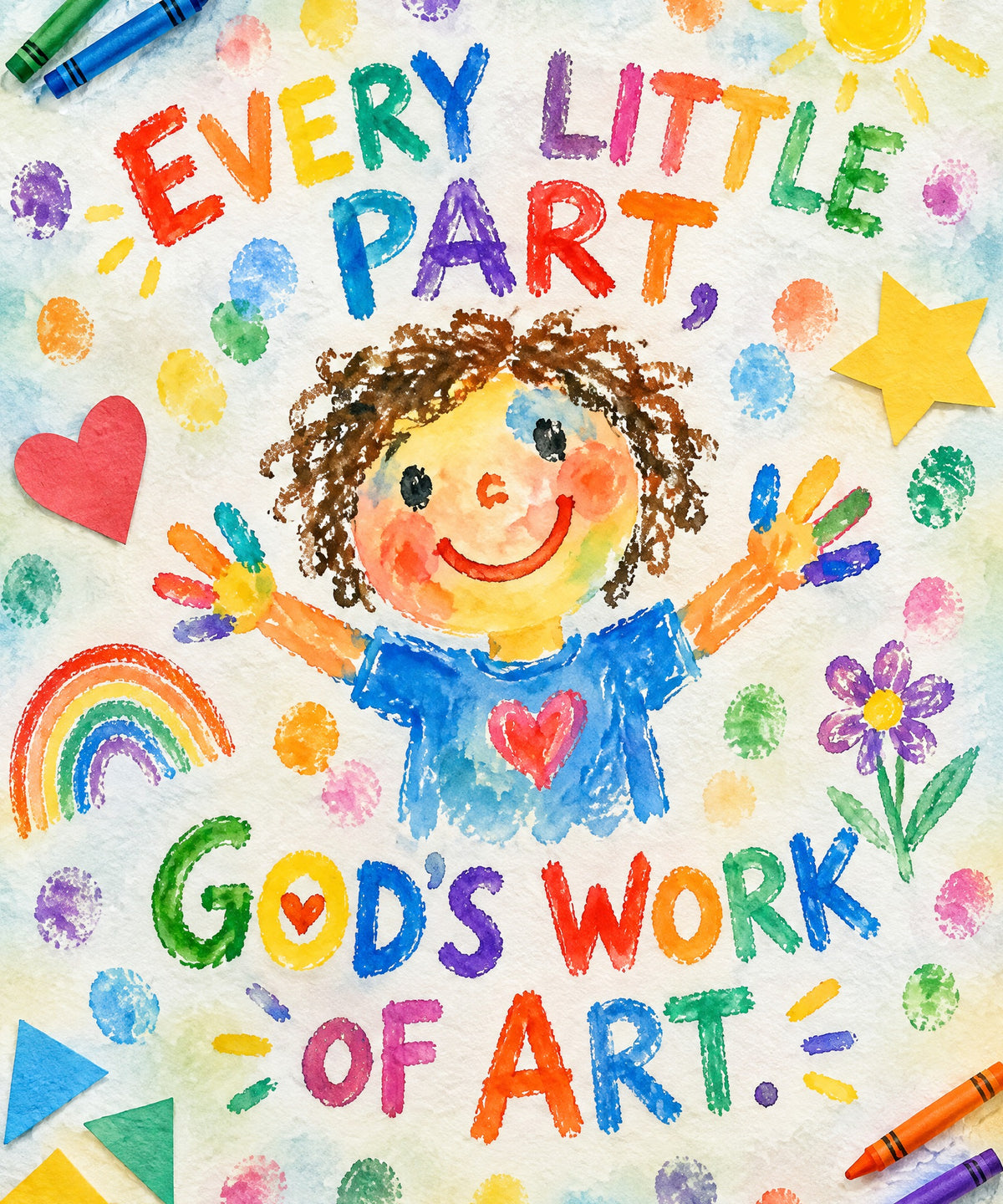 Every Little Part, God's Work of Art. blanket, full design