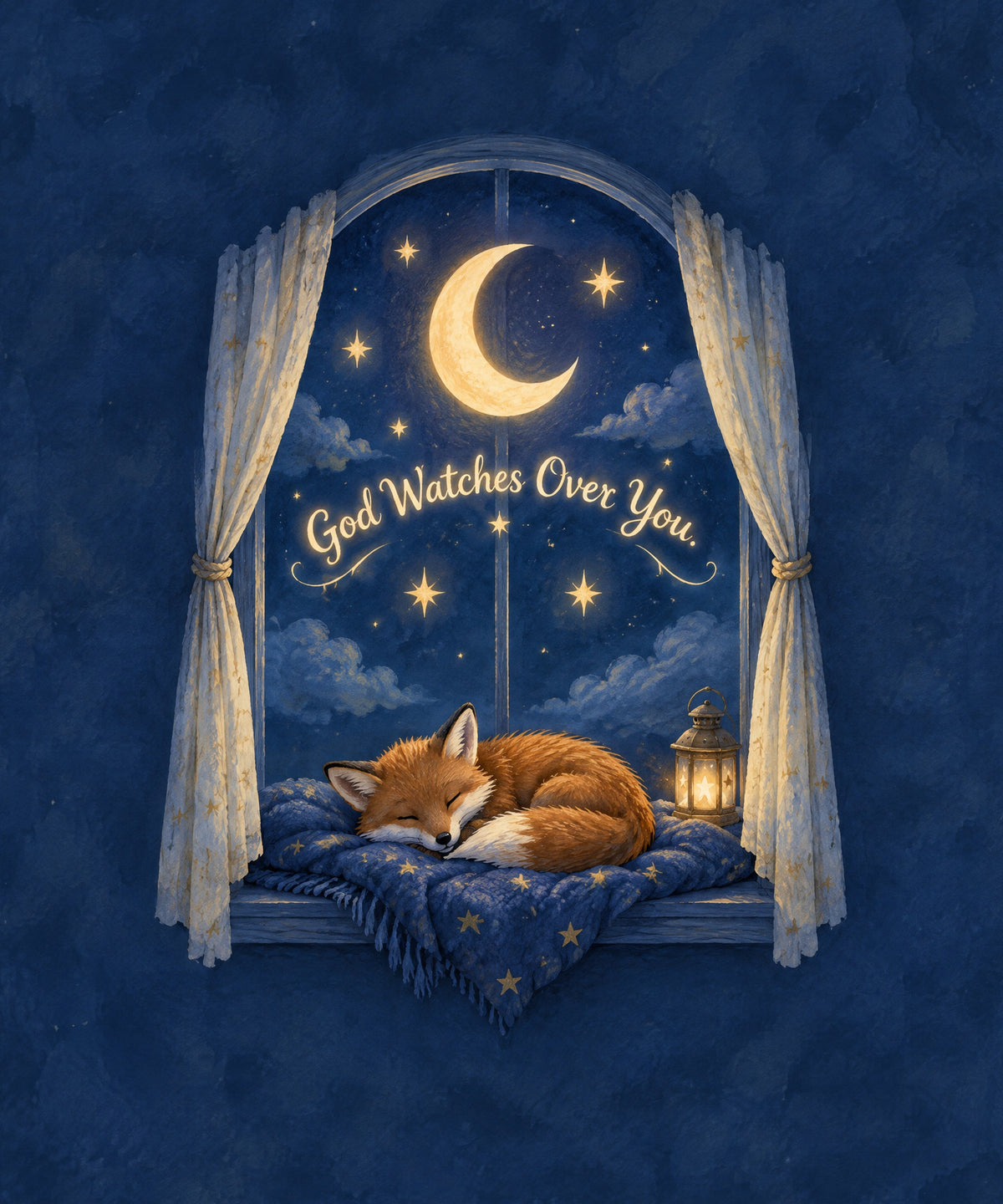 God Watches Over You. blanket, full design
