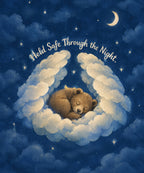 Held Safe Through the Night. blanket, full design