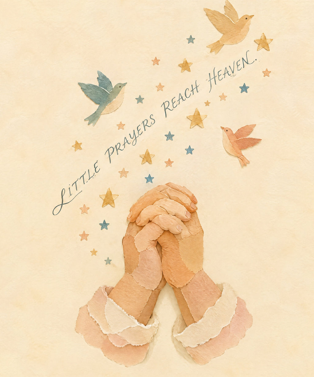 Little Prayers Reach Heaven. blanket, full design