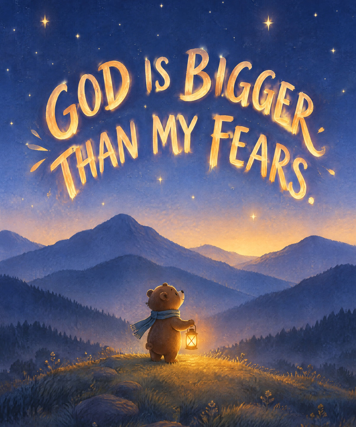 God Is Bigger Than My Fears. blanket, full design