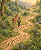 Brave Because God Is Near. blanket, full design