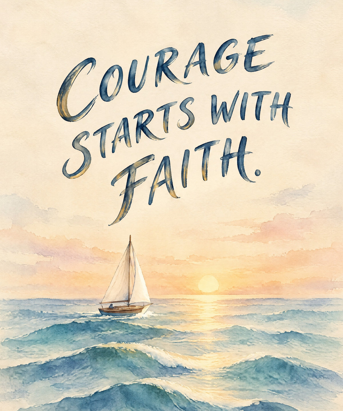 Courage Starts with Faith. blanket, full design