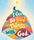 I Can Do Hard Things with God. blanket, full design