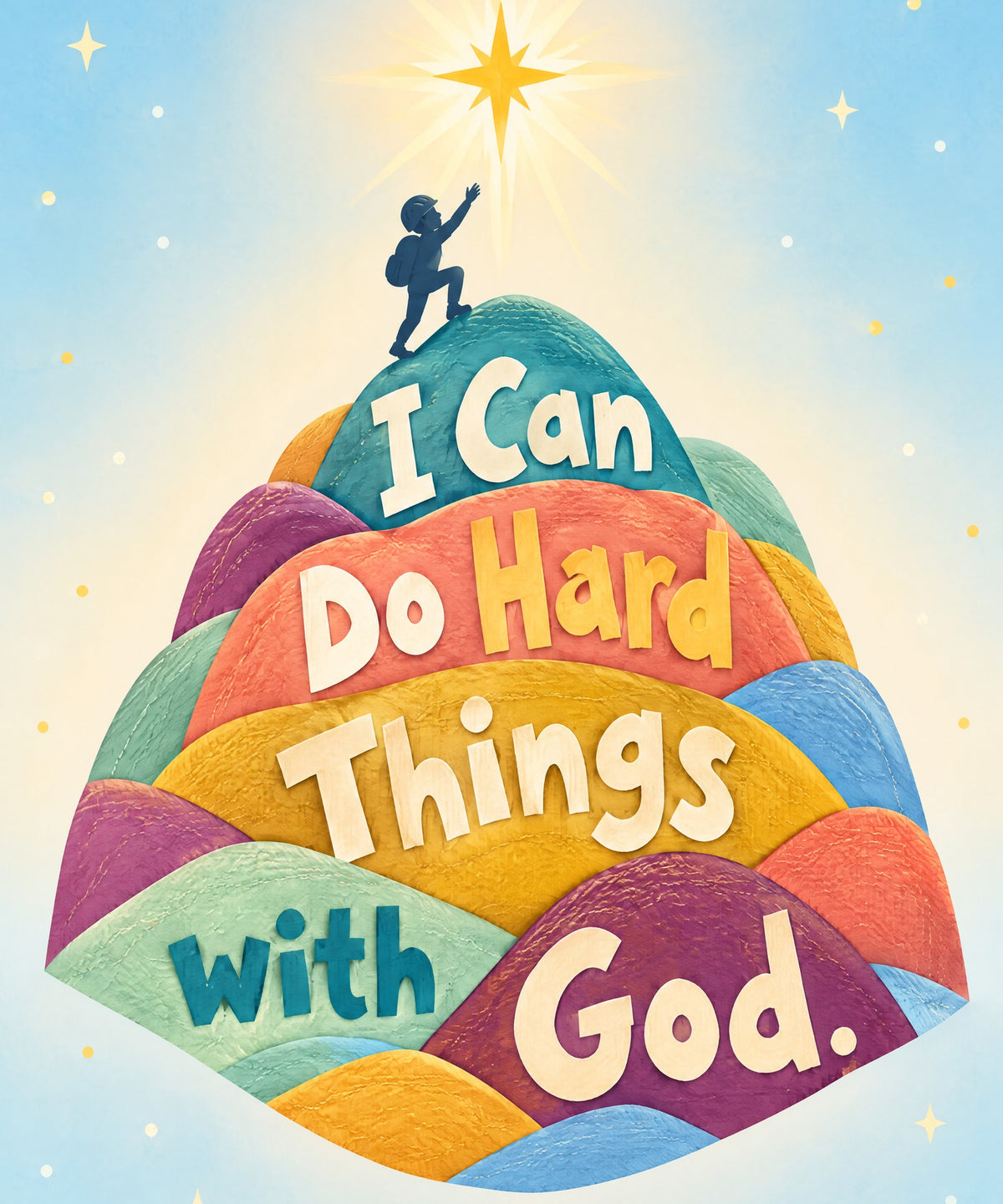 I Can Do Hard Things with God. blanket, full design