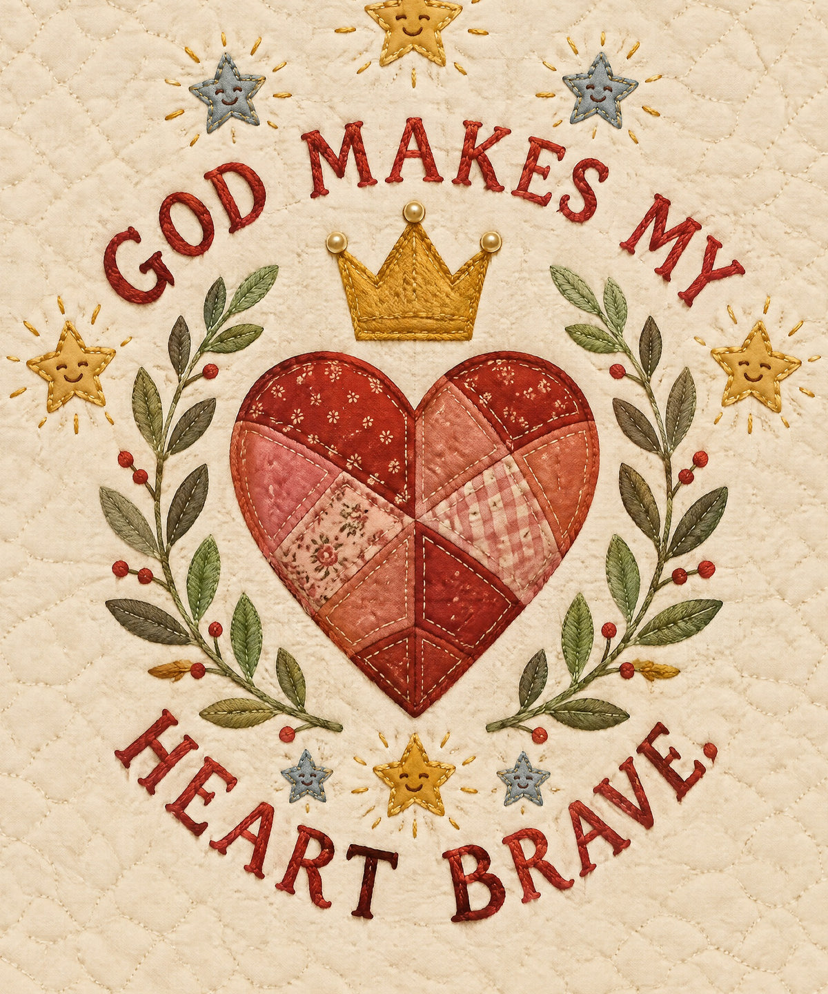 God Makes My Heart Brave. blanket, full design