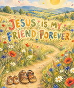 Jesus Is My Friend Forever. blanket, full design