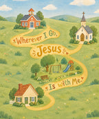 Wherever I Go, Jesus Is with Me. blanket, full design