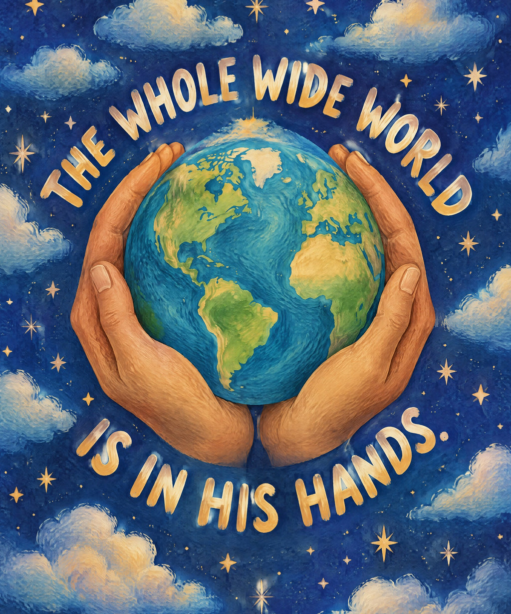 The Whole Wide World Is in His Hands. blanket, full design