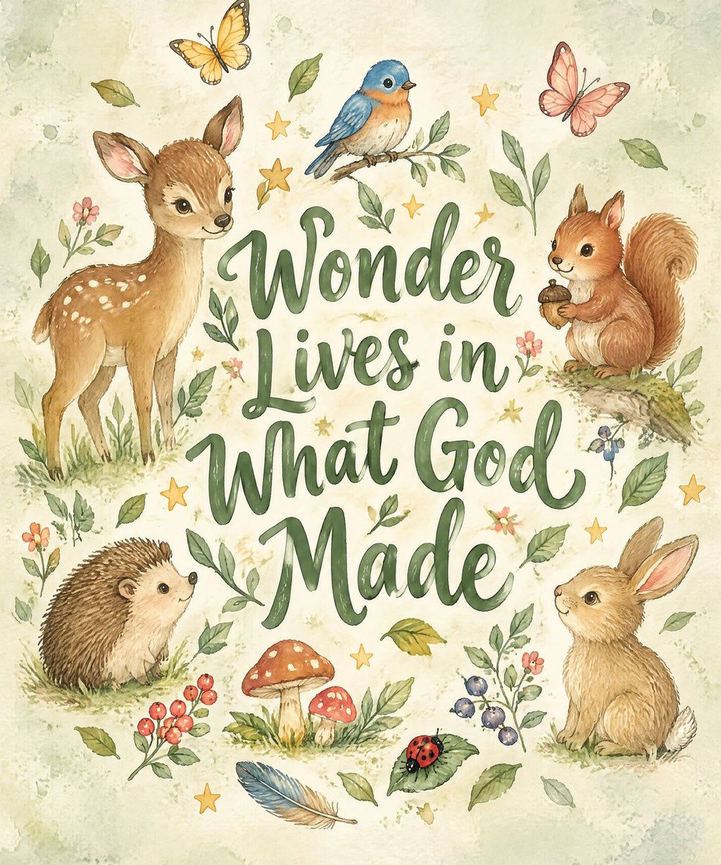 Wonder Lives in What God Made. blanket, full design