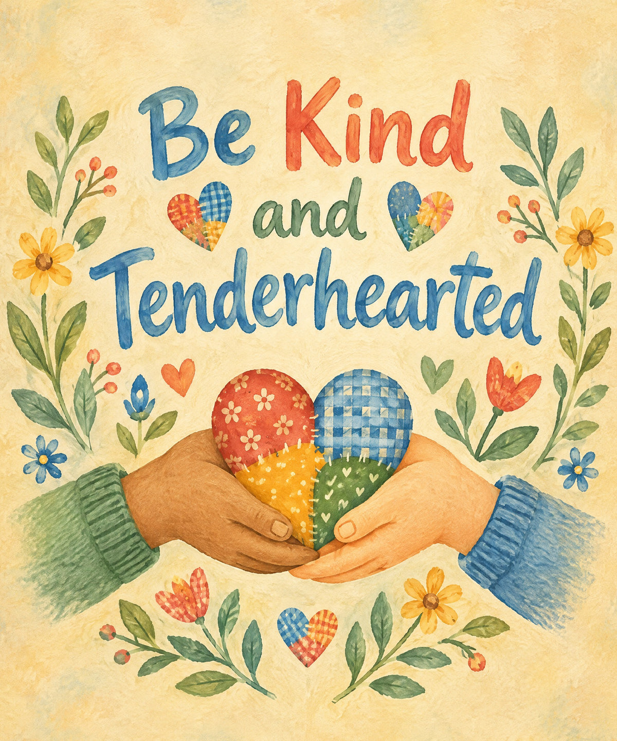 Be Kind and Tenderhearted. blanket, full design