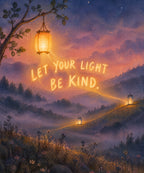 Let Your Light Be Kind. blanket, full design