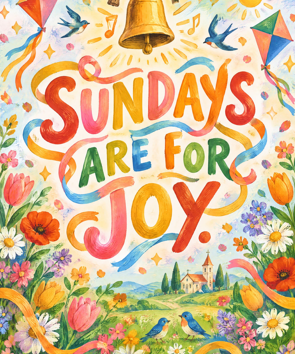 Sundays Are for Joy. blanket, full design