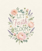 Let Faith Bloom. blanket, full design