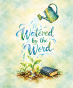 Watered by the Word. blanket, full design