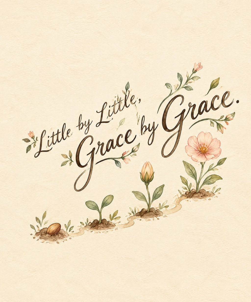 Little by Little, Grace by Grace. blanket, full design