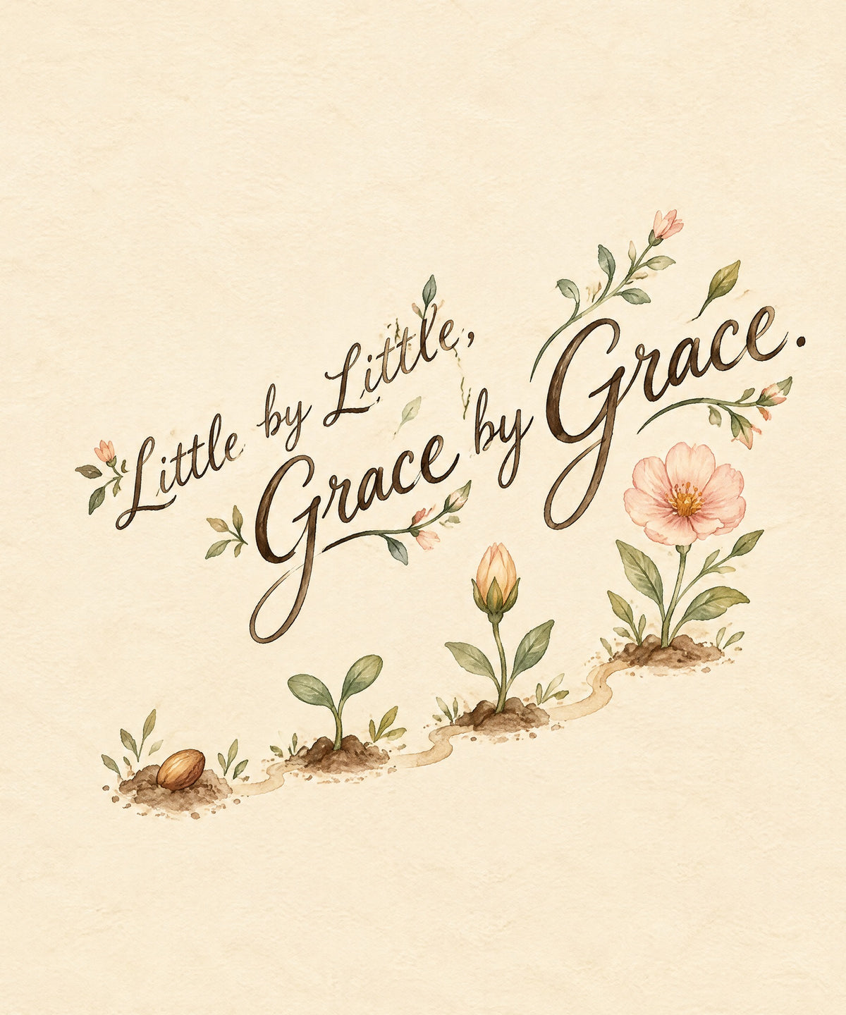 Little by Little, Grace by Grace. blanket, full design