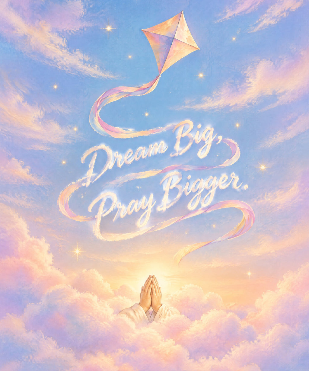 Dream Big, Pray Bigger. blanket, full design