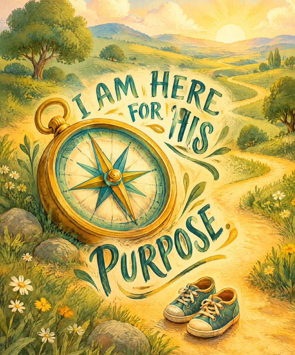 I Am Here for His Purpose. blanket, full design
