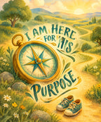 I Am Here for His Purpose. blanket, full design